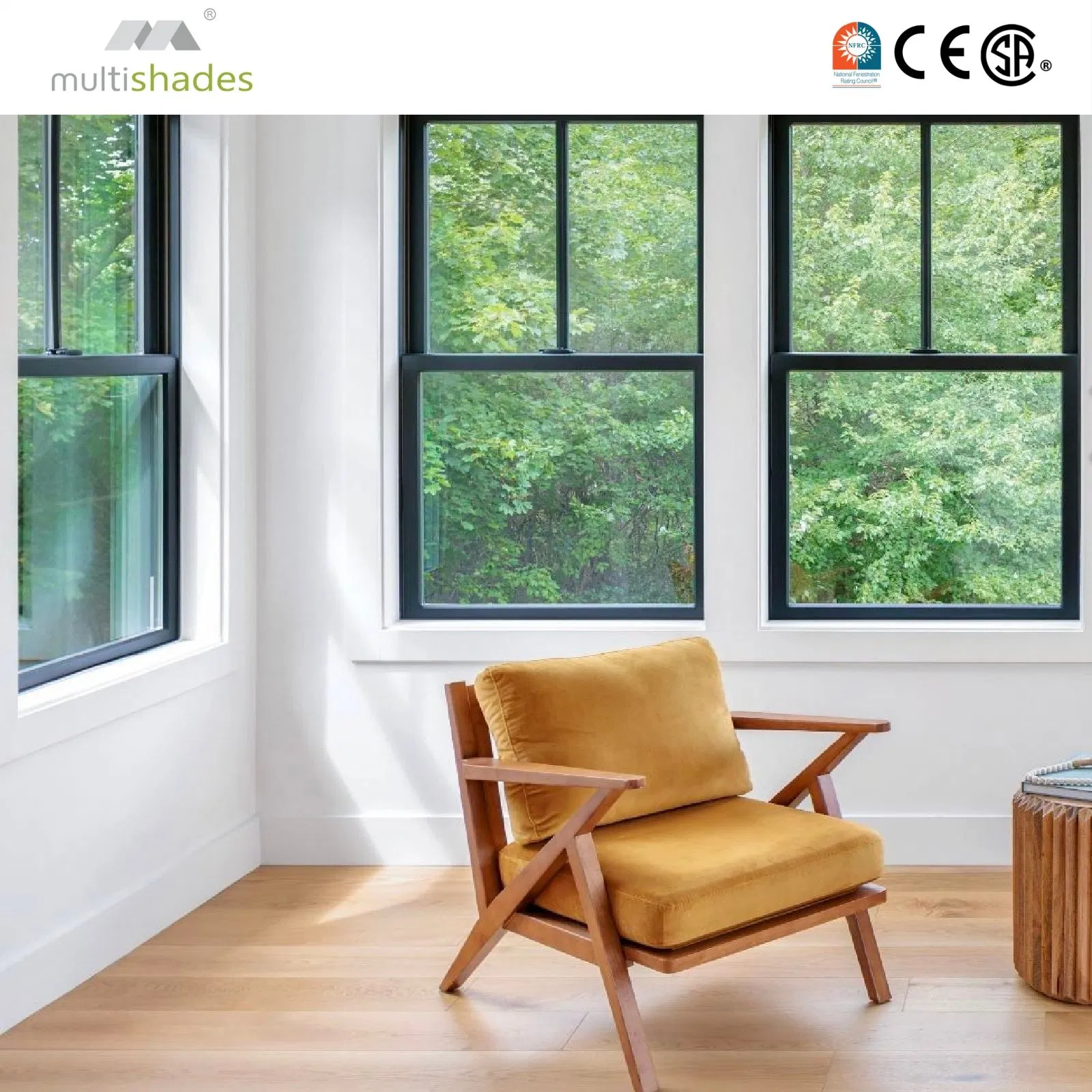 Architectural Series Single Hung Window Designed by Professionals with Aluminium Window Specs and High End Aluminum Window Engineering