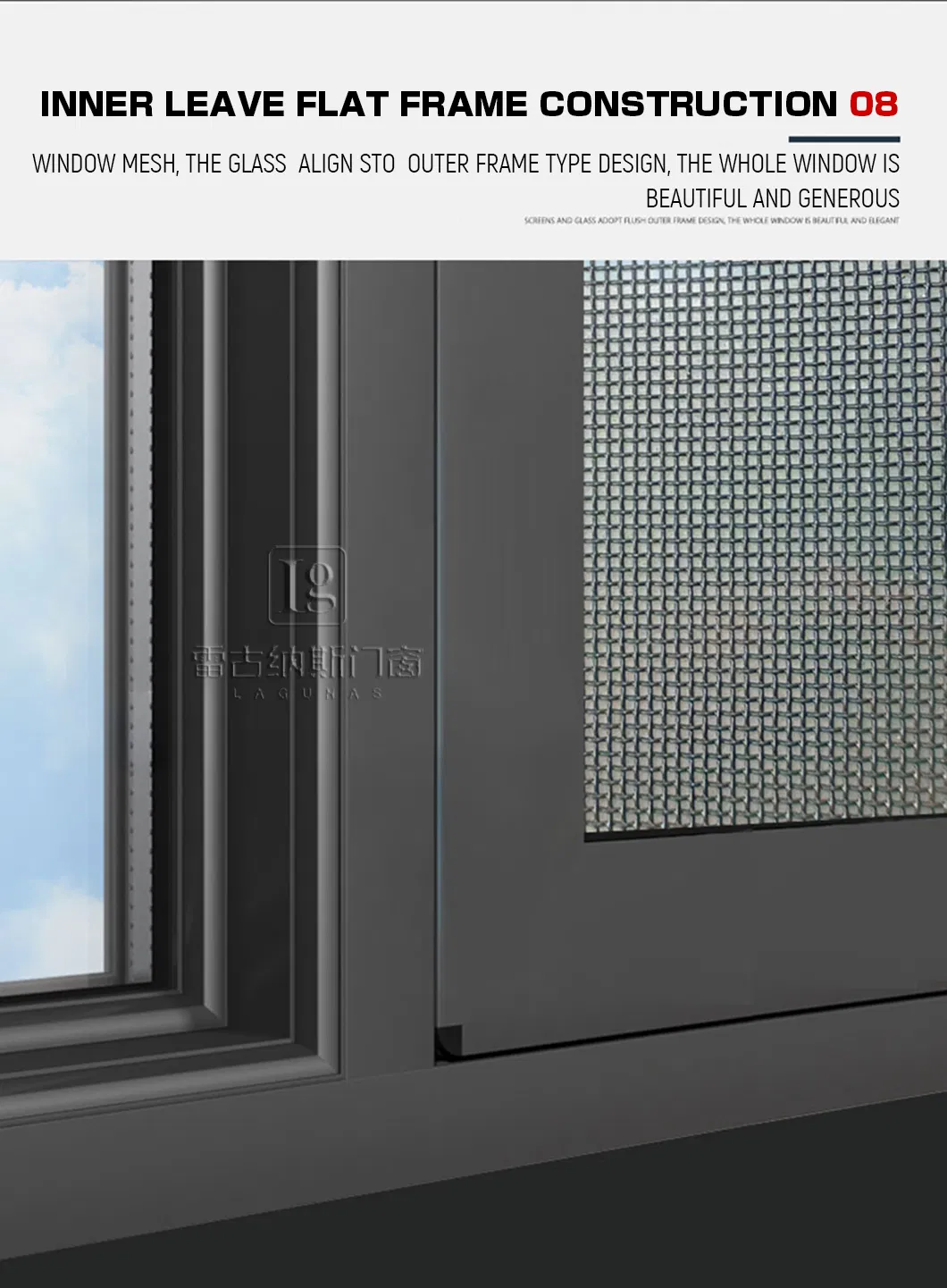 Factory Price Aluminum Window/ Aluminium Casement Window with Net
