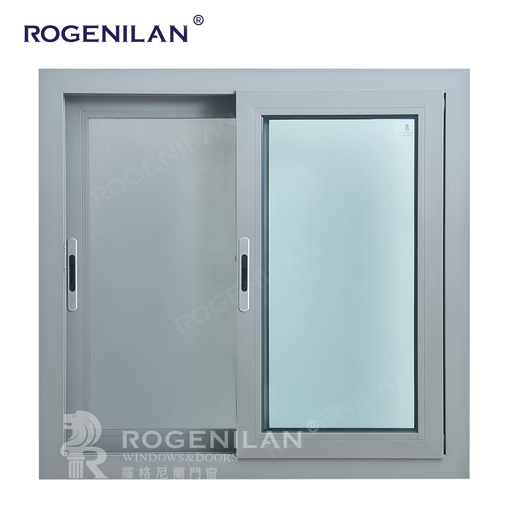 Rogenilan 2025 Trending Aluminum Glass Sliding Window with Shutters Philippines Security Vitre Slide windows