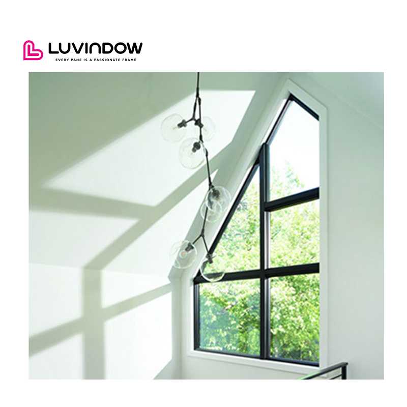 Luvindow Factory New Style Aluminum Design Large Windows Low E Argon Double Glass Fixed Window