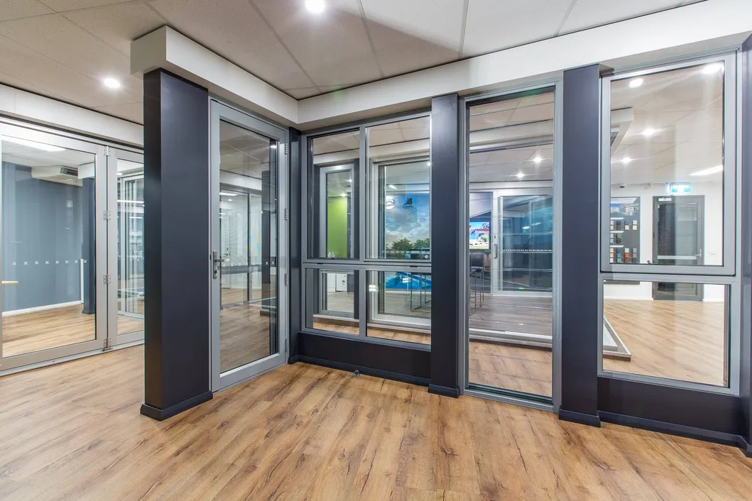 Thermally Broken Commercial Double Glazed Aluminum Picture and Fixed Triple Glass Window