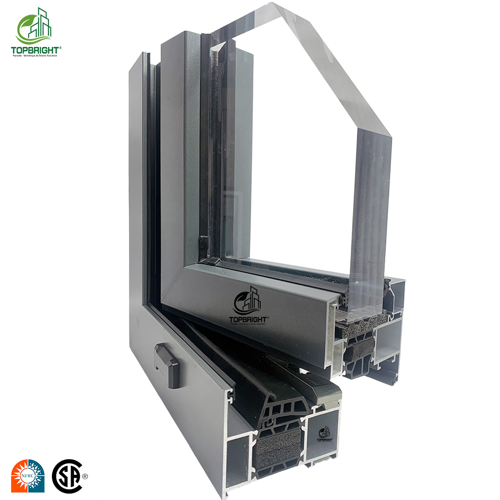 Topbright Custom Window and Door Thermal Break Insulated Casement Window Soundproof Double Glazed Aluminum Windows
