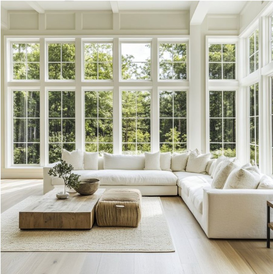 Hurricane-Impact Resistant Security Aluminum Window with Screen Window