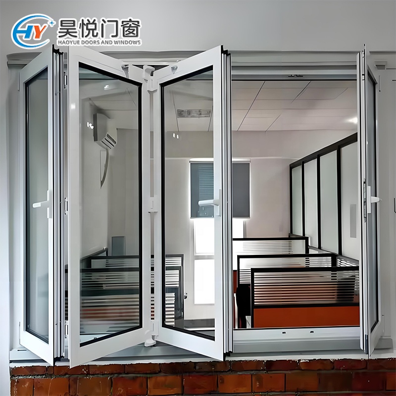 Industrial Grade Aluminum Sliding Folding Window With Enhanced Sound Insulation and Heat Proof Capability