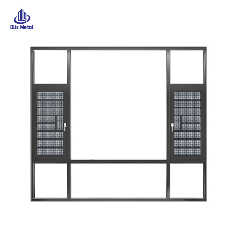 High-Rise Buildings Thermally Broken Panoramic Casement Windows Villas Energy-Efficient Double Glazed Aluminum Window Systems