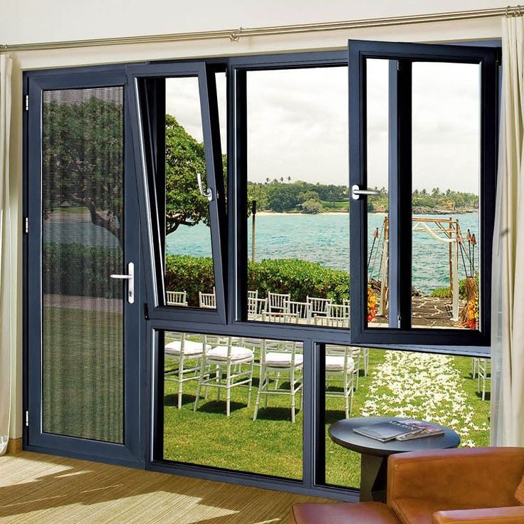 Hurricane-Impact Resistant Security Aluminum Window with Screen Window