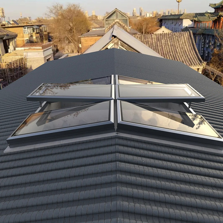 Modern Style Smart Aluminum Glazing Skylight Window Automatic Skylight Roof Window