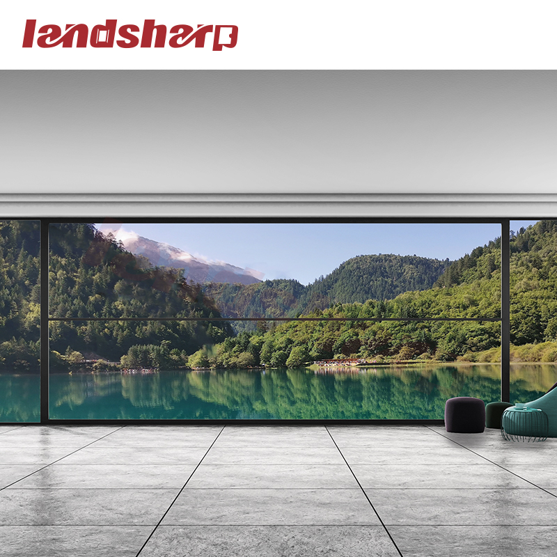 Landsharp Latest Customizable Automatic Balcony Vertical Slide Electric Lift Up Aluminum Frame Smart Sliding Windows For Houses