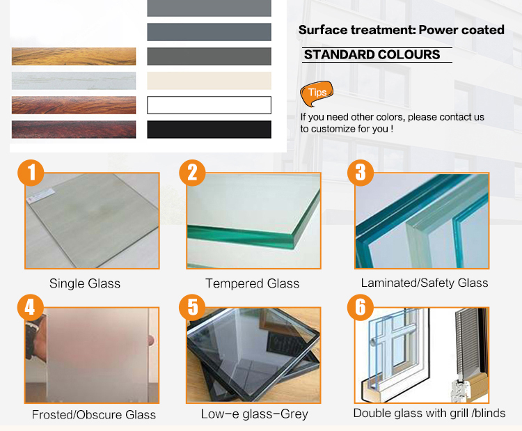 2025 Popular Wholesale Custom Soundproof Windproof Anti-theft Double Glass Grill Design Aluminium Sliding Windows