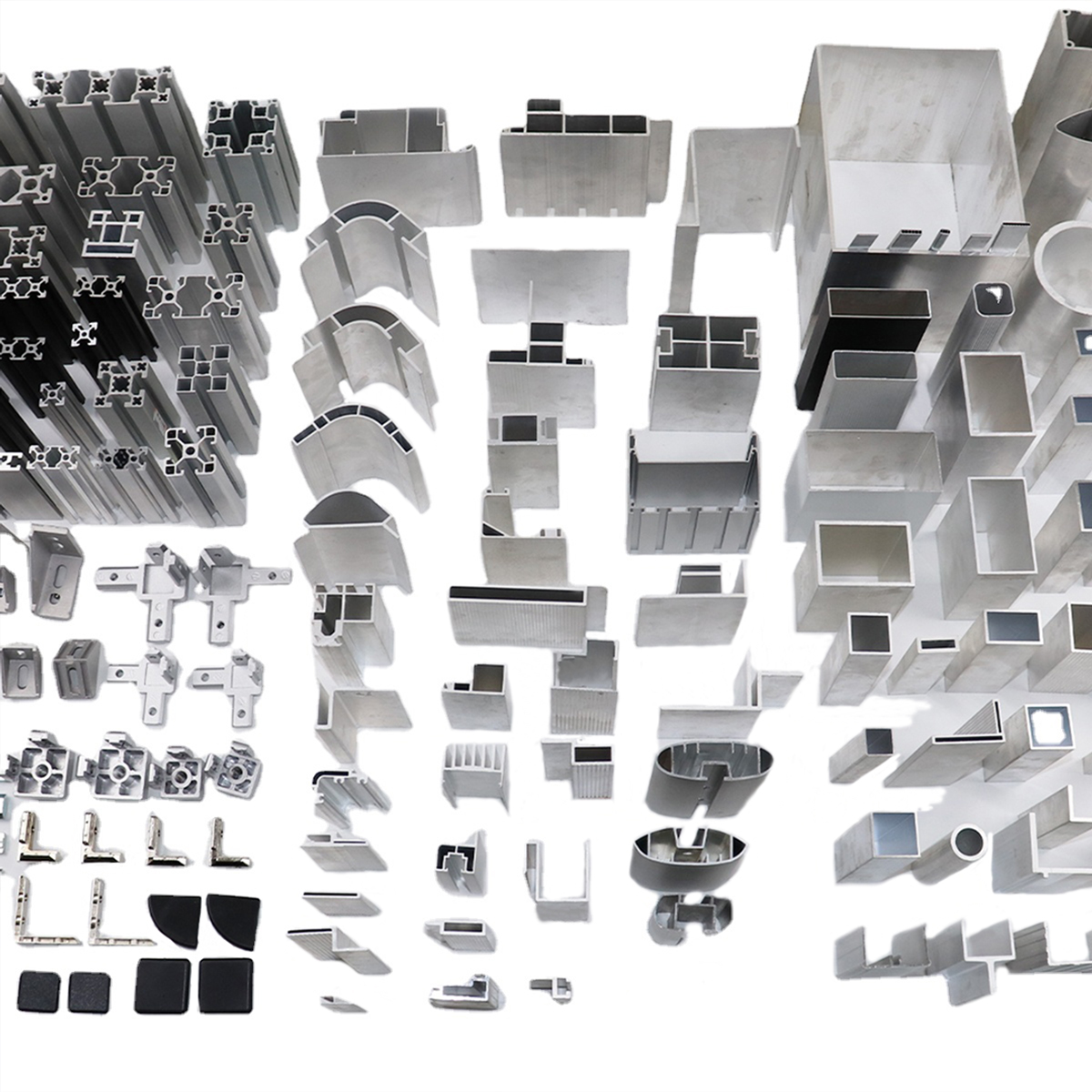 Customized Extrusioin Powder Coated Anodized Painted 6061 6063 8080 Factory Direct Industrial Window Door Aluminium Profiles