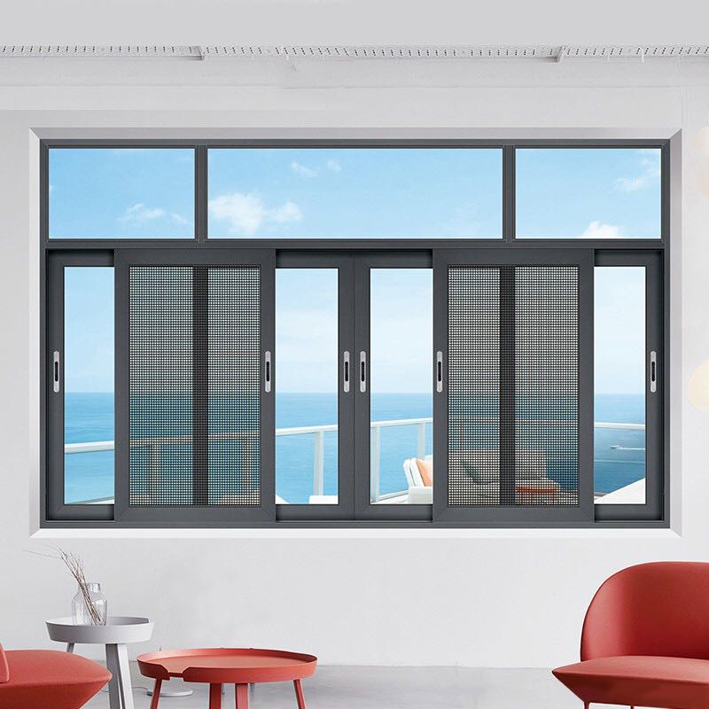 High Quality Customized System Cheap Price Double Glass Three Tracks Thermal Break Aluminum Sliding Window for Balcony