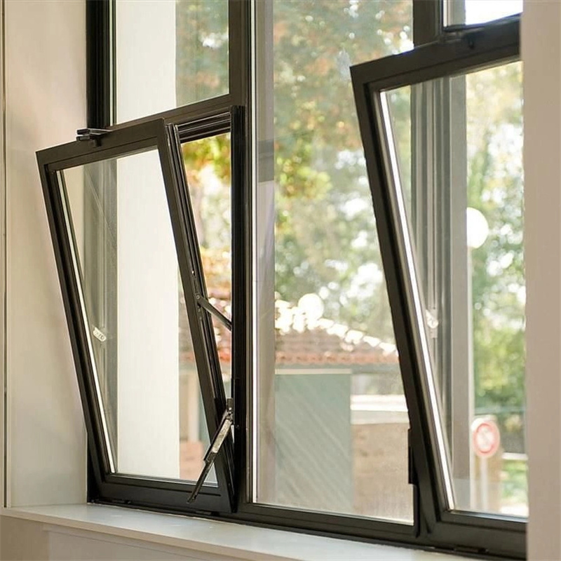Nfrc As2047 Hurricane Proof Wind Resistant Double Glass Windows Aluminum Outward Swing Casement Window House Window