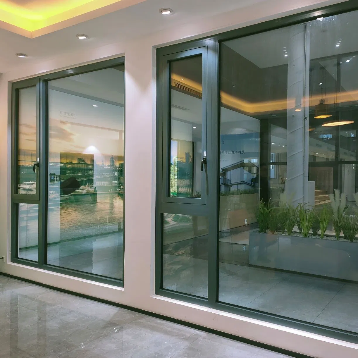 Australia As2047 Custom Residential Double Glaze Aluminum Awning Glass Windows with Flyscreen