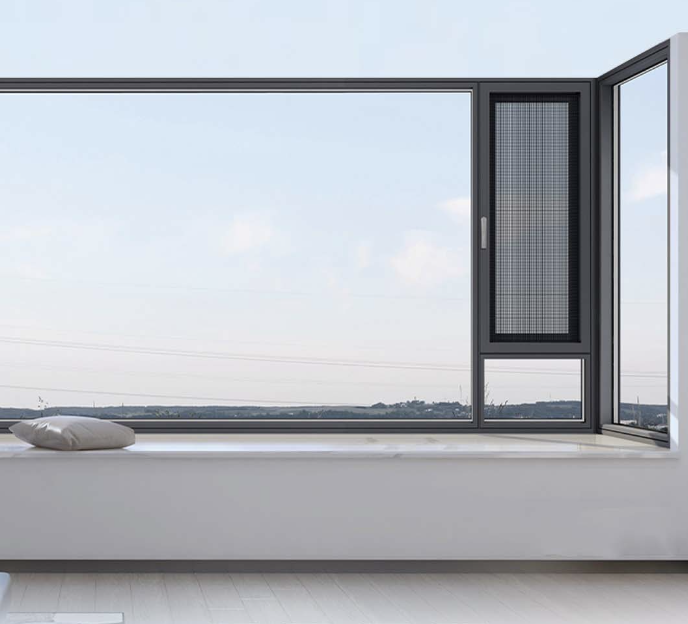 High rise building casement window stable installation for high floor residential wall