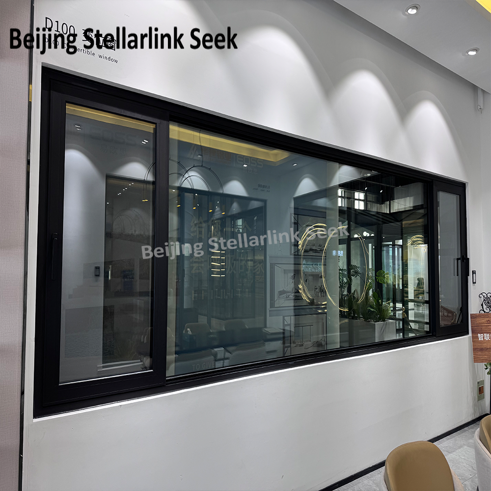 High-End Energy Efficient Thermal Break Aluminum Sliding Window with Casement Window Effect for Villas High Rise Buildings