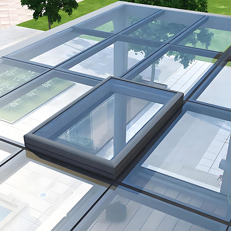 Modern Style Smart Aluminum Glazing Skylight Window Automatic Skylight Roof Window