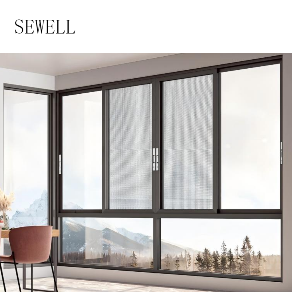 Best Quality Modern Soundproof Tempered Double Glass Thermal Break Aluminum Sliding Window for Villa Hotel Room