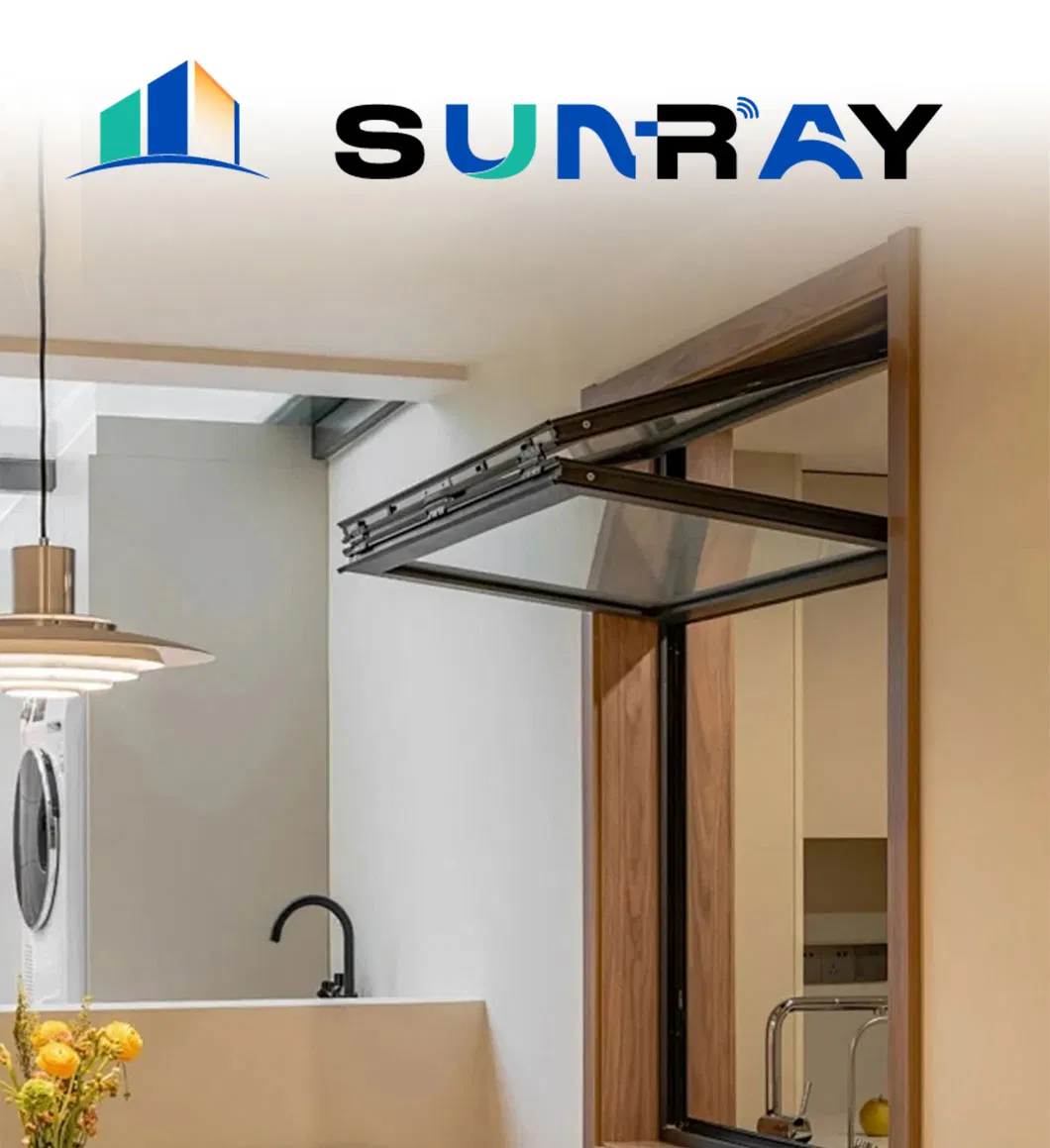 Durable Energy Efficient Aluminum up Folding Window Double Glazed Glass and Waterproof Construction Window