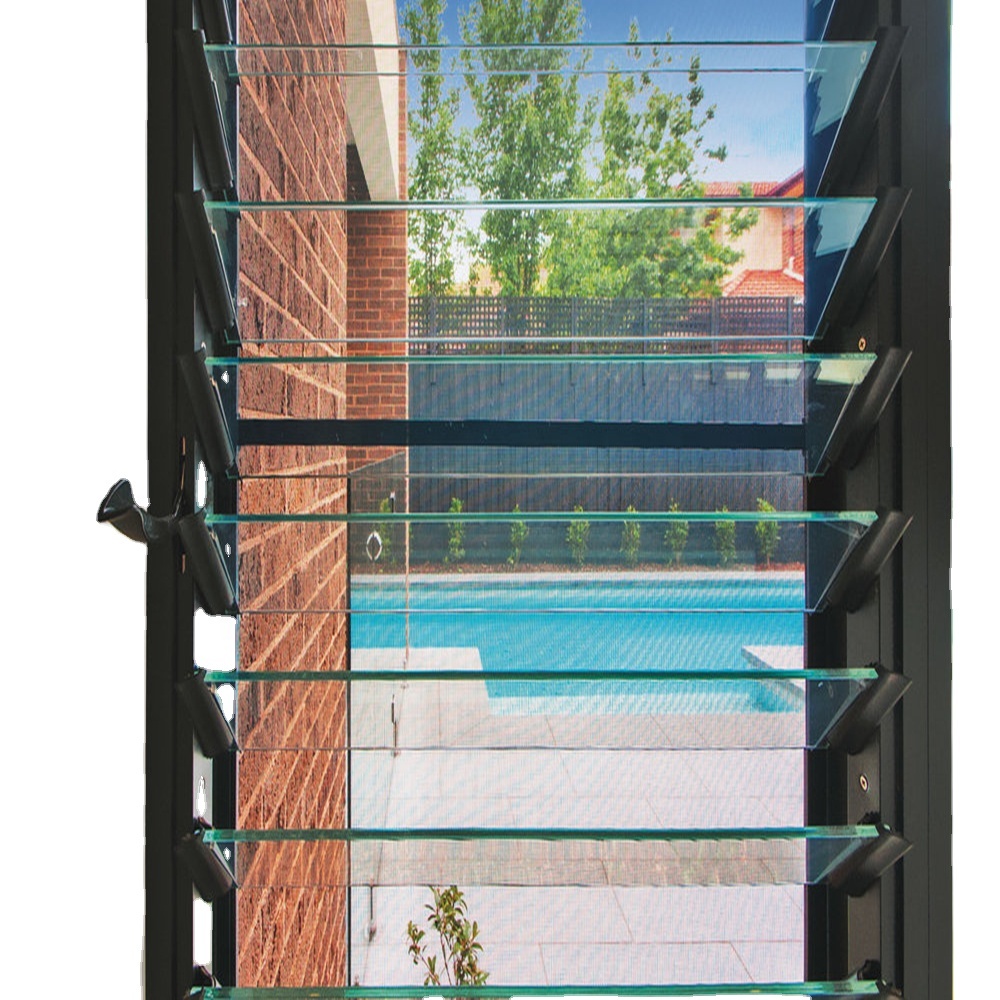 Pavida Louvered windows Aluminum Frame Adjustable Glass Louver Windows Aluminium Louvre Shutter Window Manufacturer