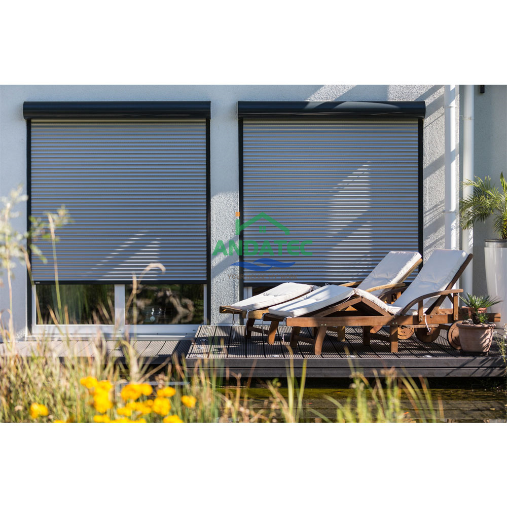 Aluminum Industrial Roller Shutters Motorized Panels Hurricane-Impact Resistant Hangar Windows