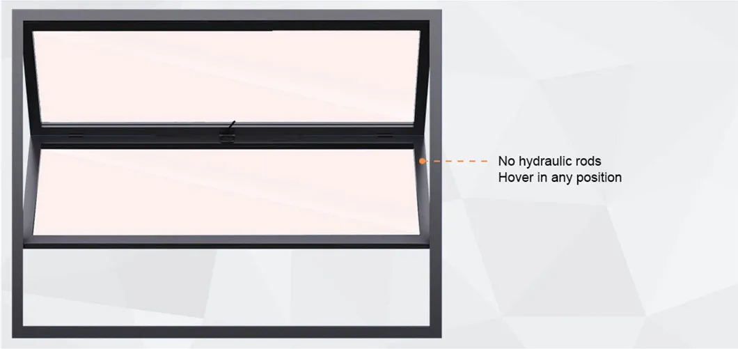 Durable Energy Efficient Aluminum up Folding Window Double Glazed Glass and Waterproof Construction Window