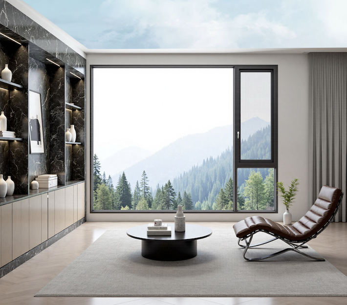 High rise building casement window stable installation for high floor residential wall