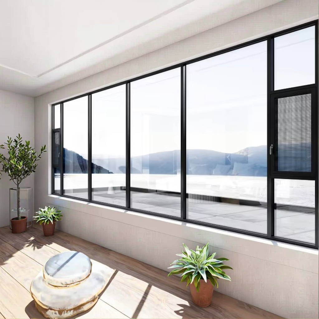 Modern GWT-80ZB Aluminum Windows for Villa Apartments Living Rooms Narrow Frame Durable Waterproof Aluminum Windows