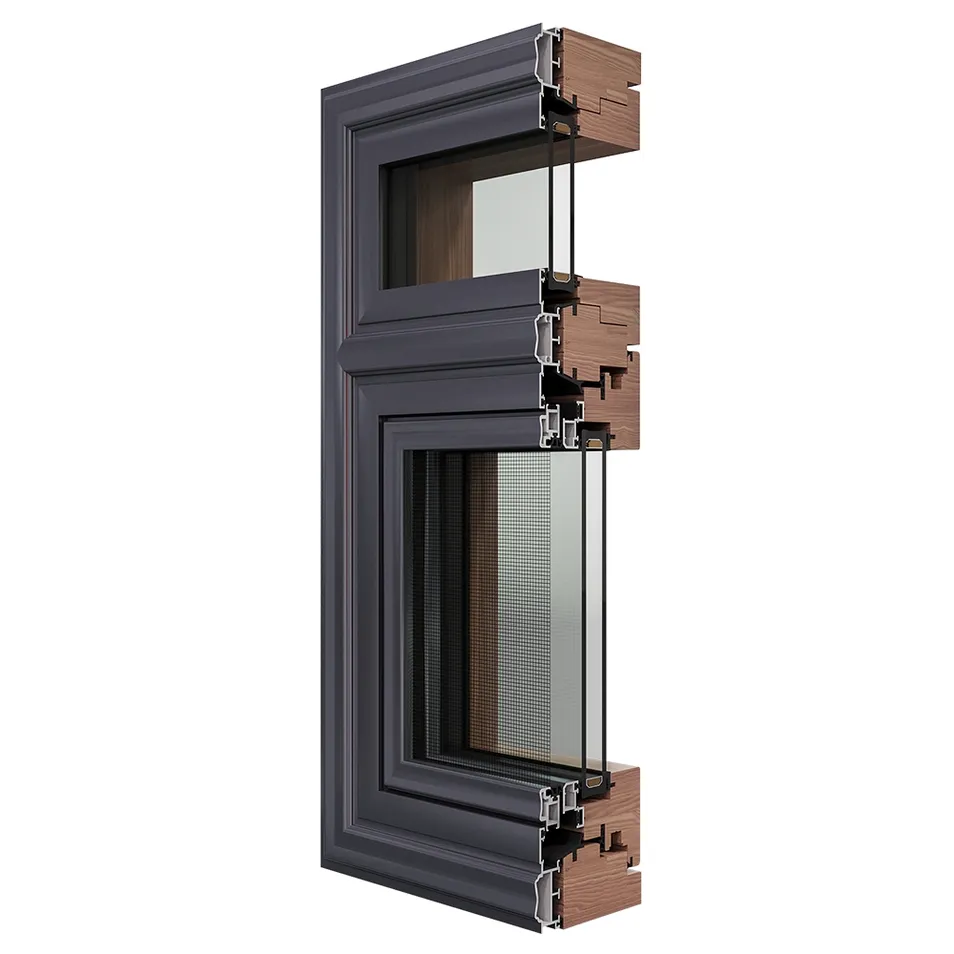 Aesthetic Wood-Clad Aluminum Windows for Architectural Beauty