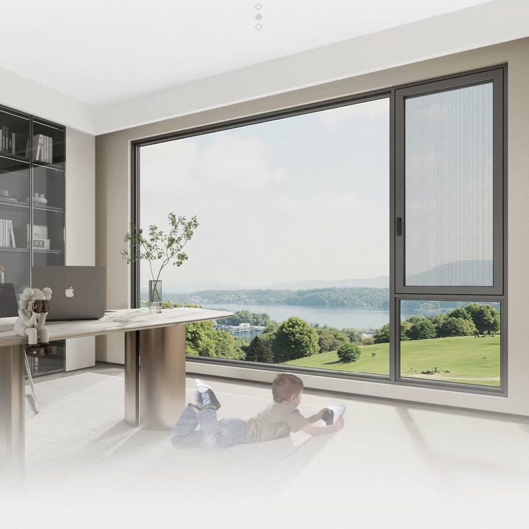 High Quality Thermal Break Aluminum Fixed Windows Modern Windproof for High Rise Apartment and Bathroom Use