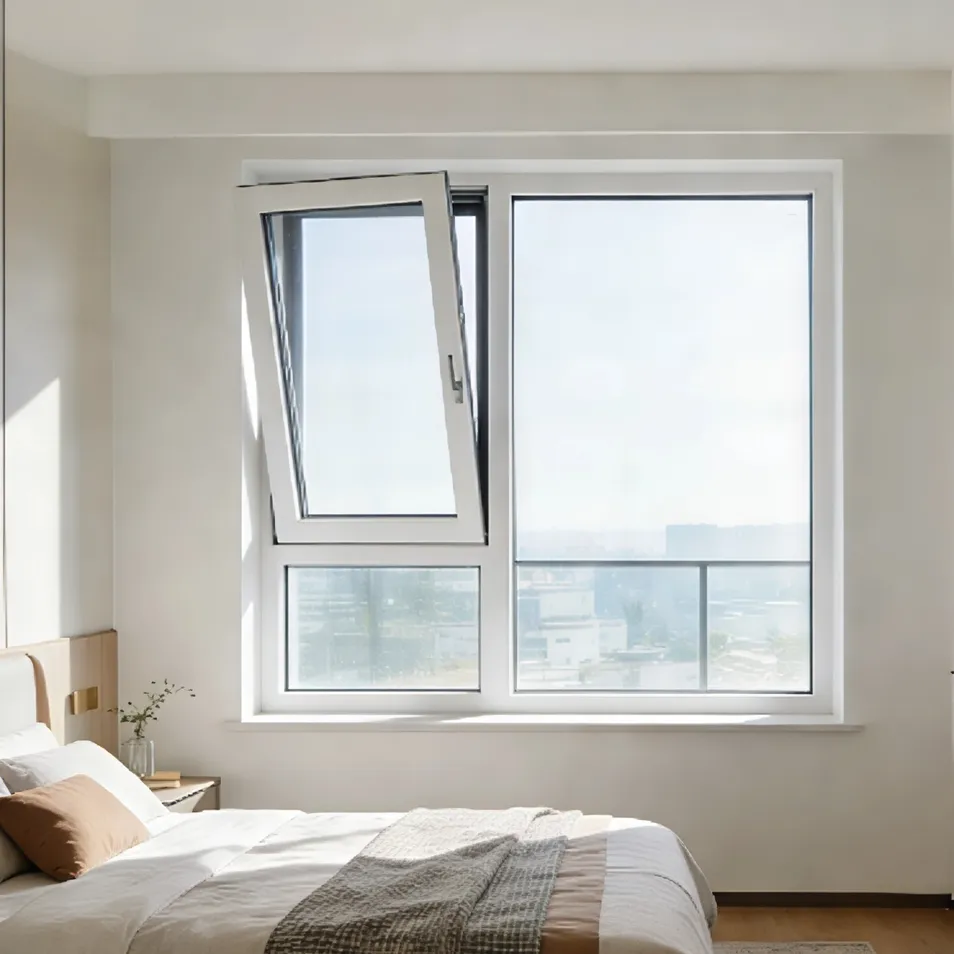 Anti-Fall, Outward-Opening and Inward-Tilting Aluminum Heat-Insulating Frence Awning Window