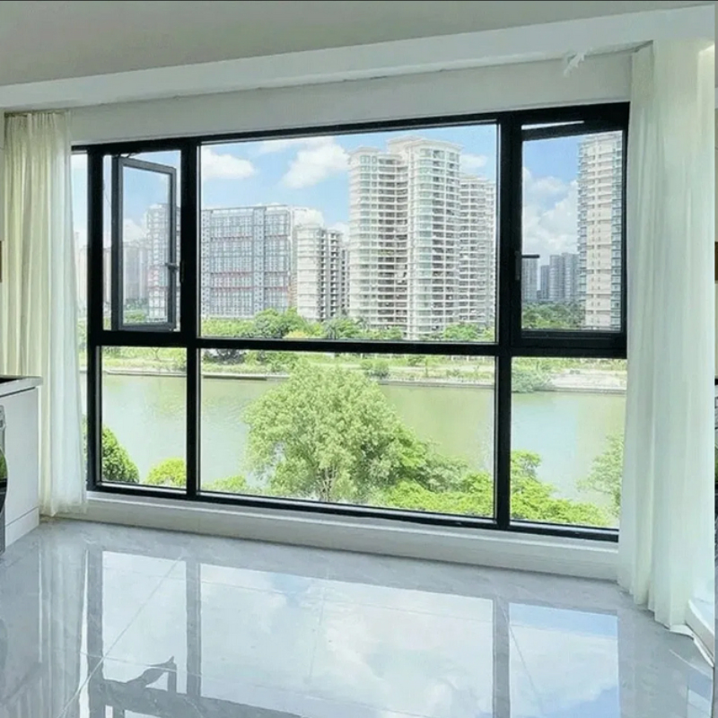 Elegant Modern Aluminum Profile Durable Architectural Windows with International Brand Hardware