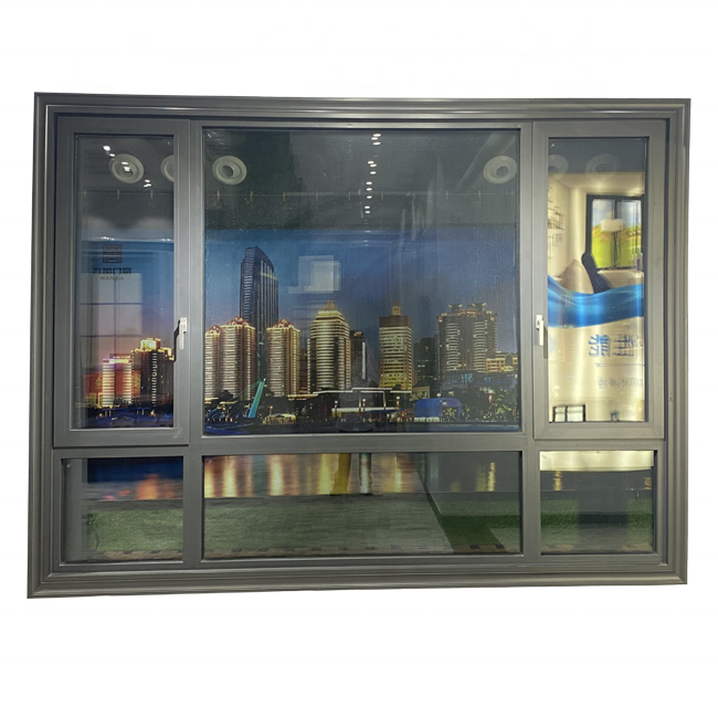 Custom Villa House Aluminum Fixed Window with Waterproof Glass