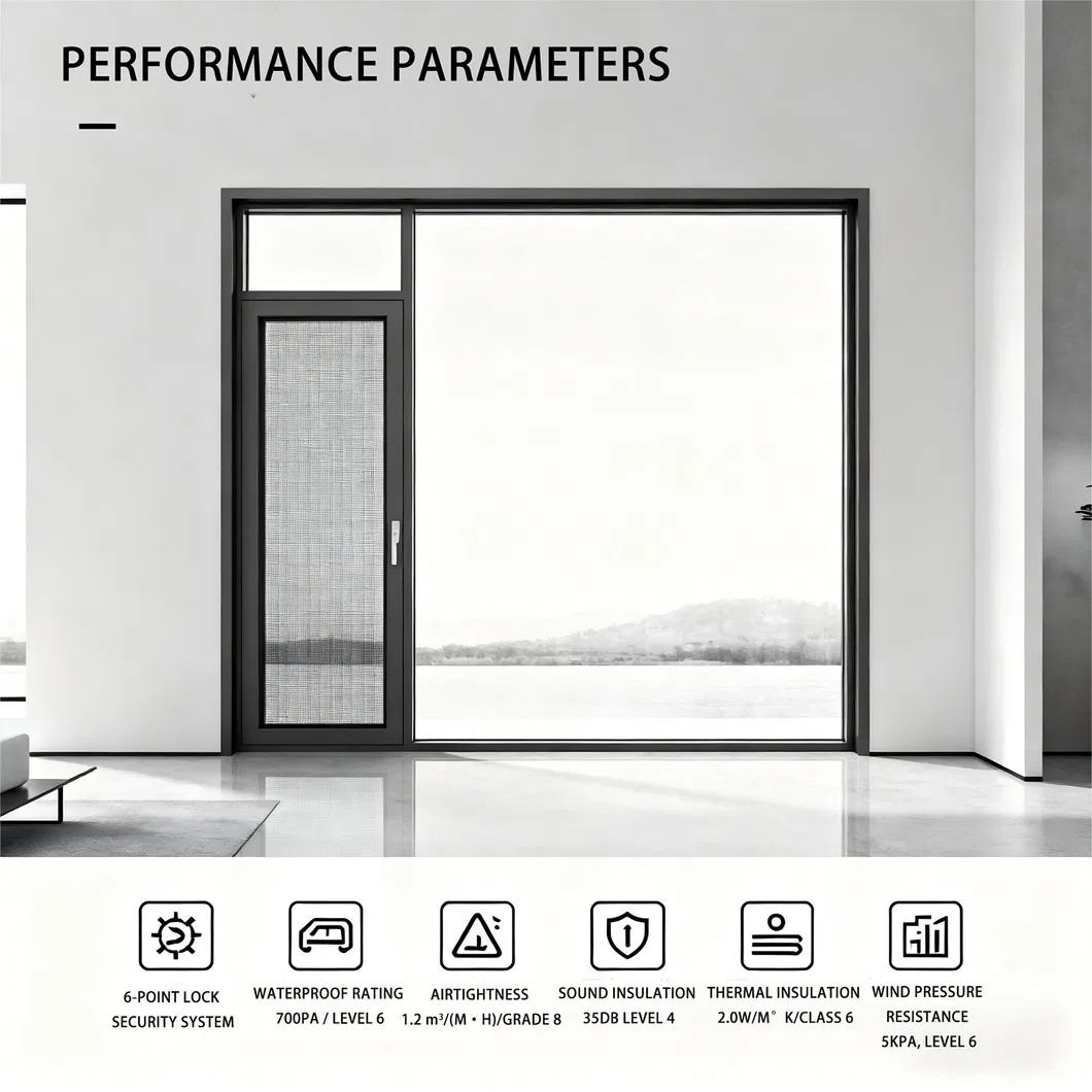 Low-Maintenance No-Rust No-Deformation Easy-Handling Commercial-Residential Standard Aluminum Doors and Windows