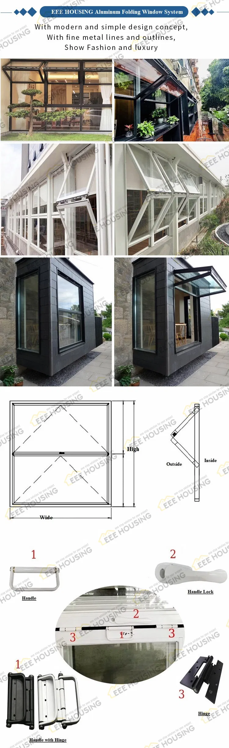 Aluminum Folding Window Construction Details