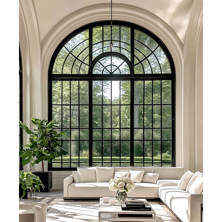 NFRC Standards High Energy Efficiency Double Glazing Aluminum French windows Double Casement Window with Grill