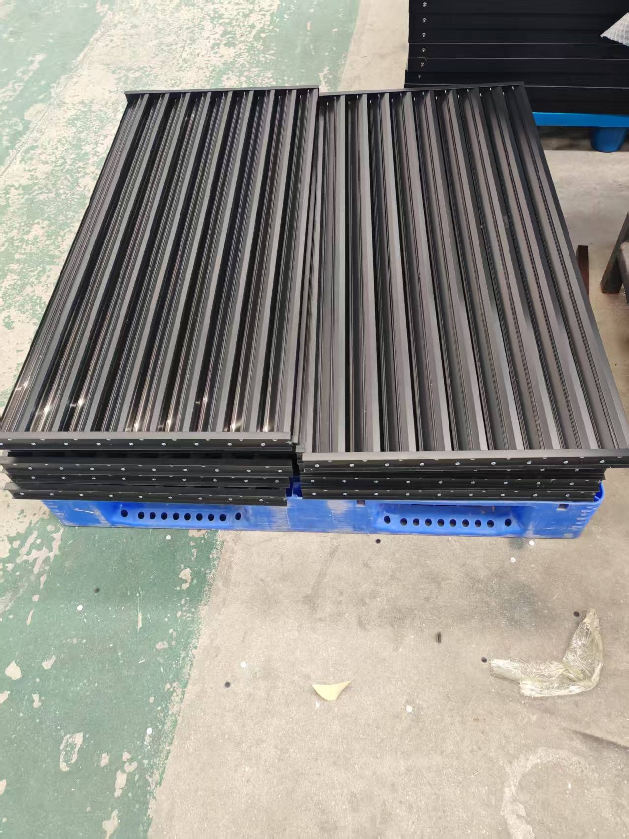 Customized Industrial Outdoor Building Exterior Fixed Shutters Aluminum Alloy Airfoil Wing Sun Louver Blade Windows Horizontal
