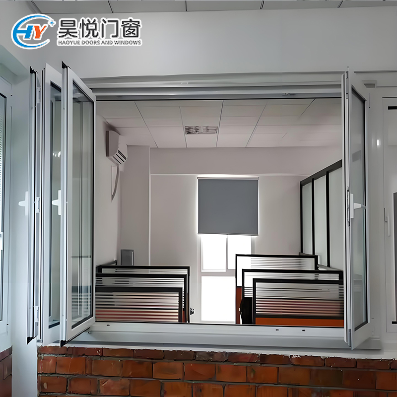 Industrial Grade Aluminum Sliding Folding Window With Enhanced Sound Insulation and Heat Proof Capability