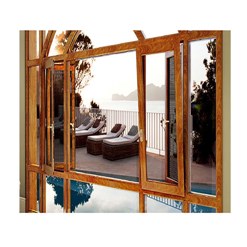 Customized Large Aluminum Fixed Glass Windows Aluminum-Clad Wooden Windows