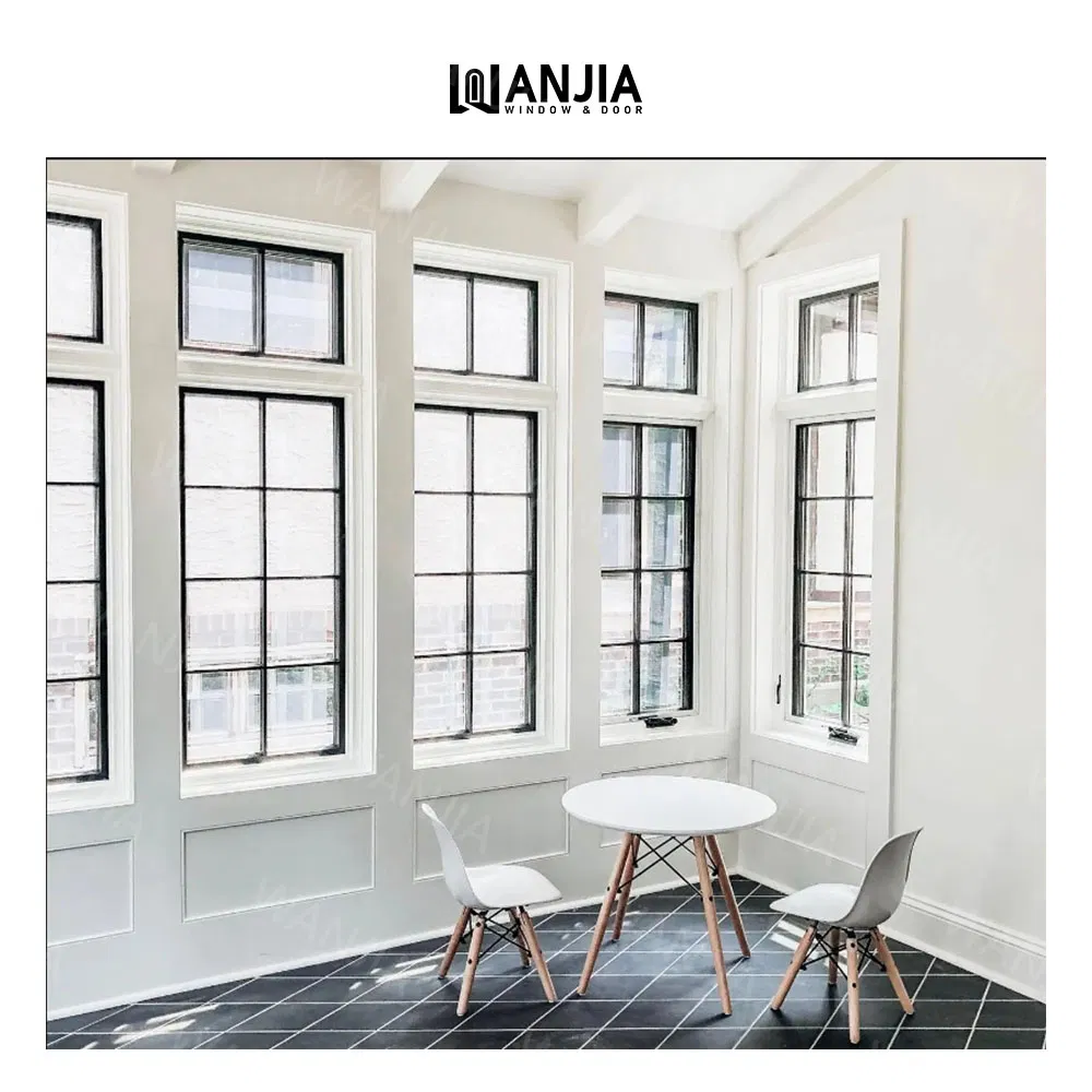 Custom Villa House Aluminum Fixed Window with Waterproof Glass