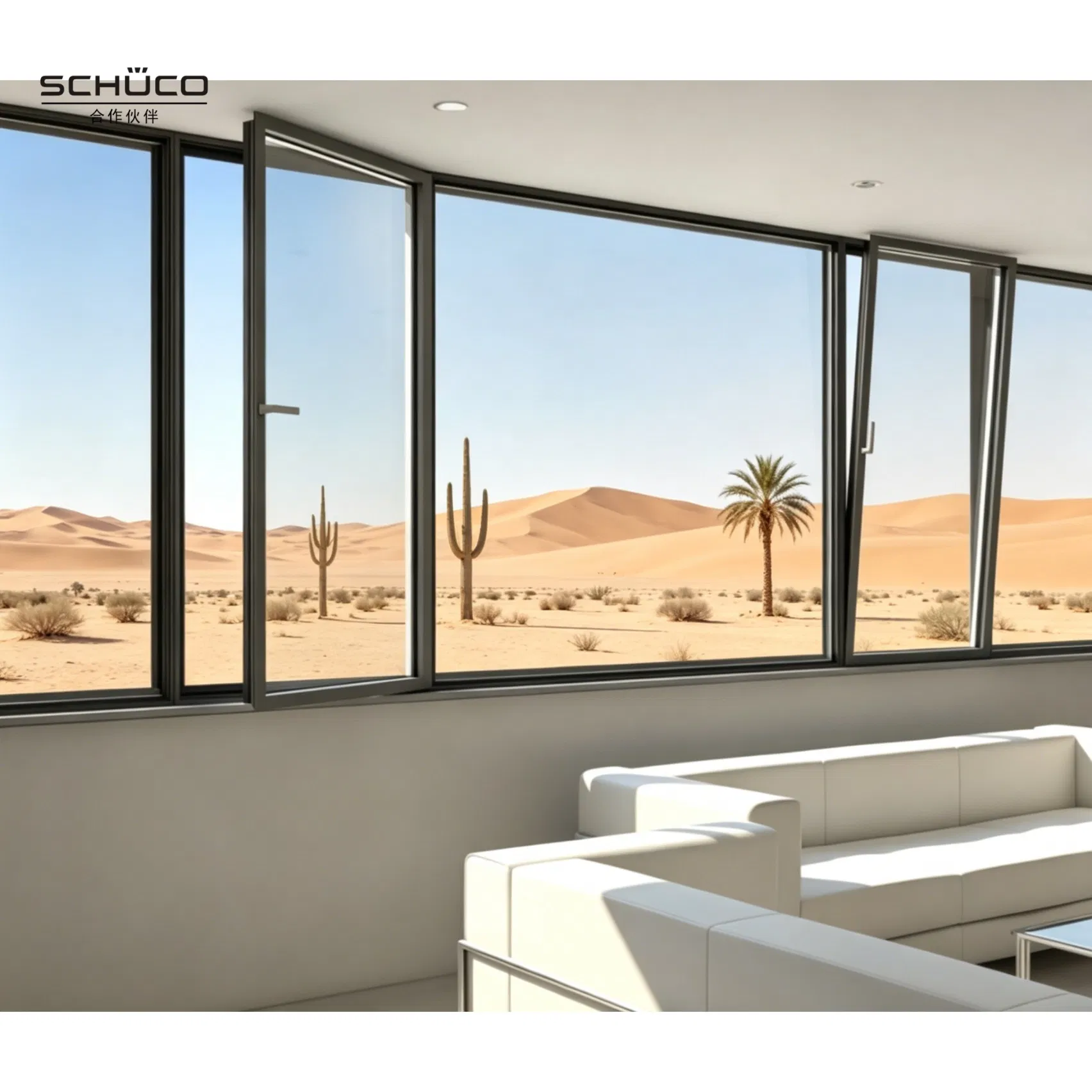 New Design Multi Seal Energy Efficient Aluminium Inward Opening Window for Home Living