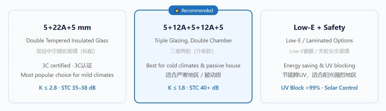 Glass Options for Thermal Break Aluminium Window