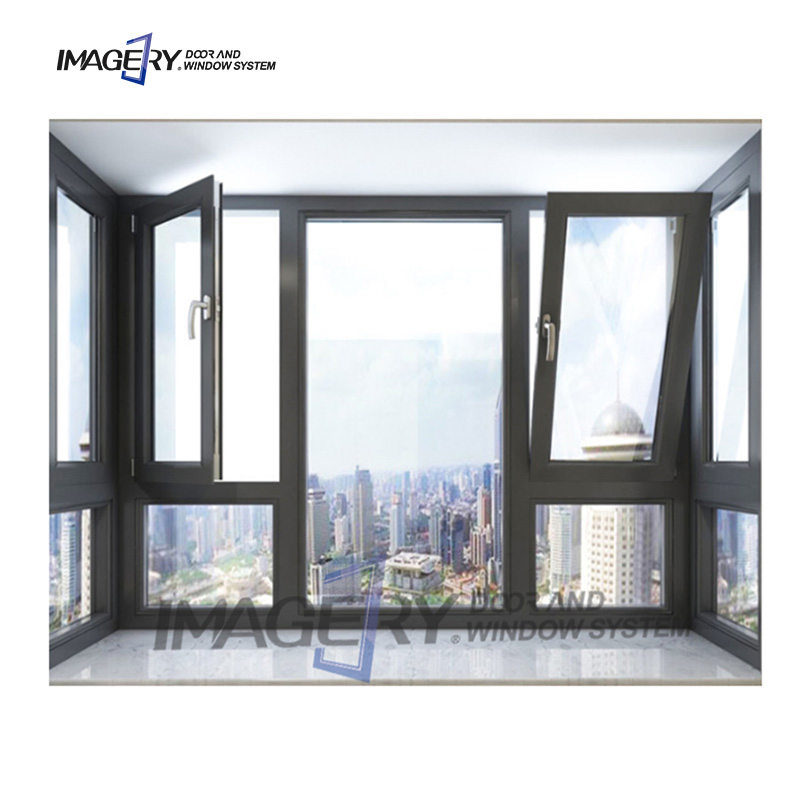 Hurricane-Resistant Aluminum Alloy Double Glass Tilt-and-Turn Windows