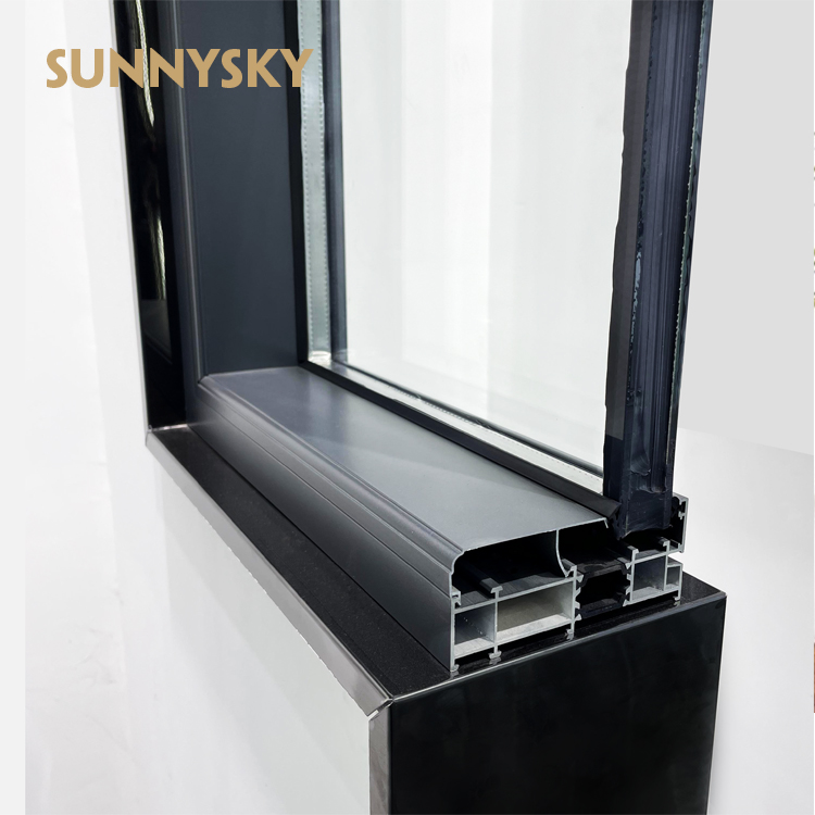 Sunnysky Customized Design Modern Aluminum Frame Fixed Window Floor to Ceiling Glass Windows for Villas