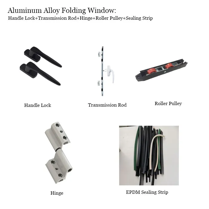As2047 Cheap Aluminum Bifold Glass Windows Thermal Break Aluminum Folding Window