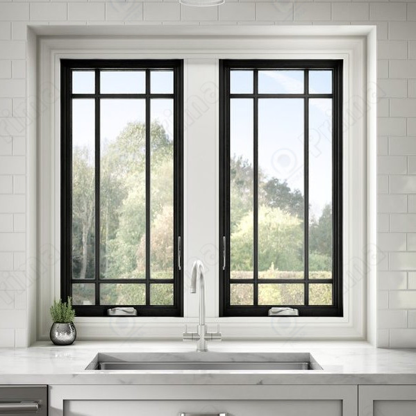 Hurricane Proof Wind Resistant Double Glass Windows Aluminum House Window