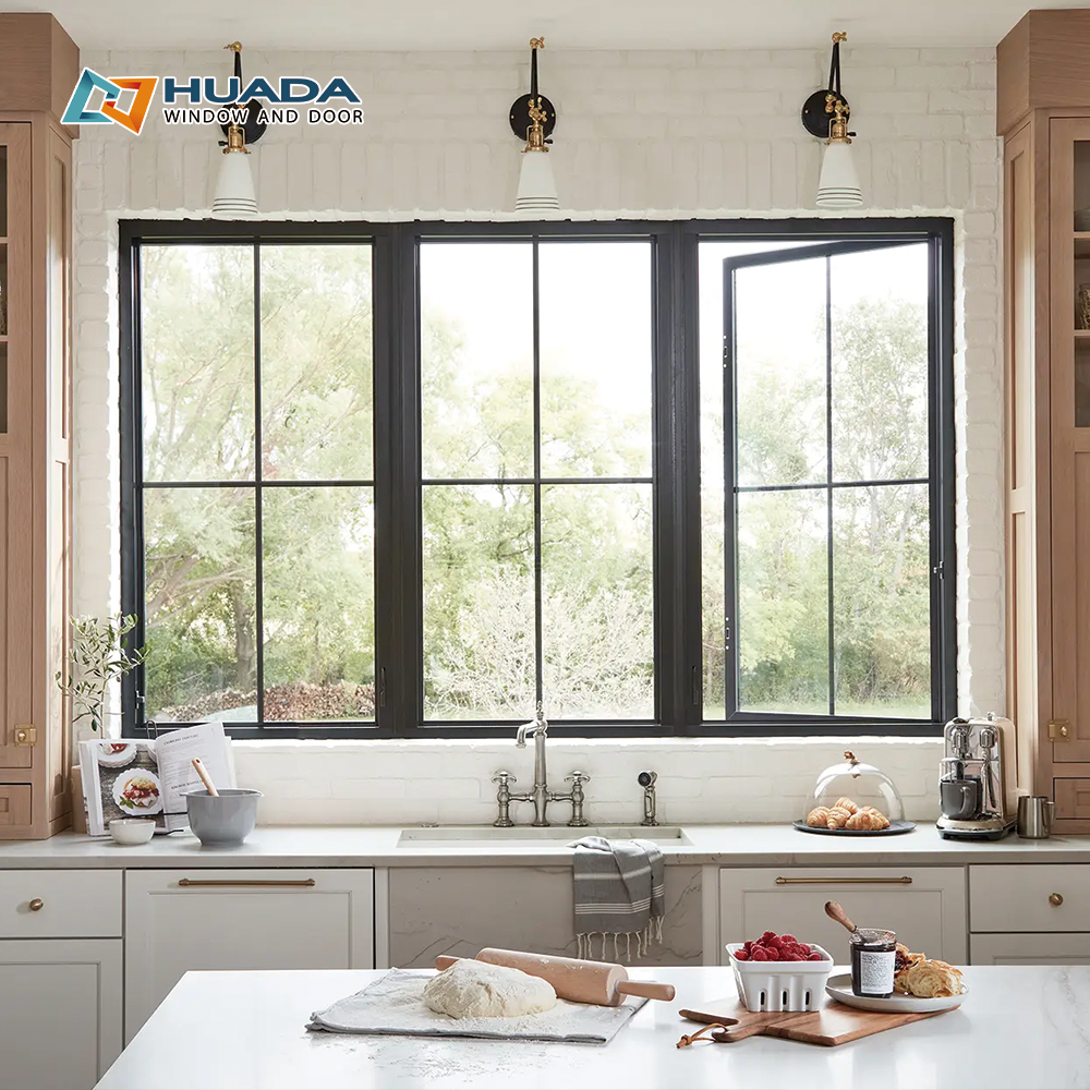 Modern GWT-80ZB Aluminum Windows for Villa Apartments Living Rooms Narrow Frame Durable Waterproof Aluminum Windows