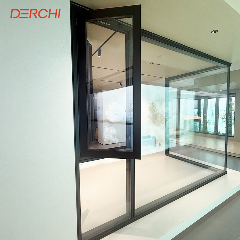 Minimalism Series Window Ultra Double Glass Aluminum Alloy Line Fixed Slimline Window Slim Profile Aluminium Casement Windows