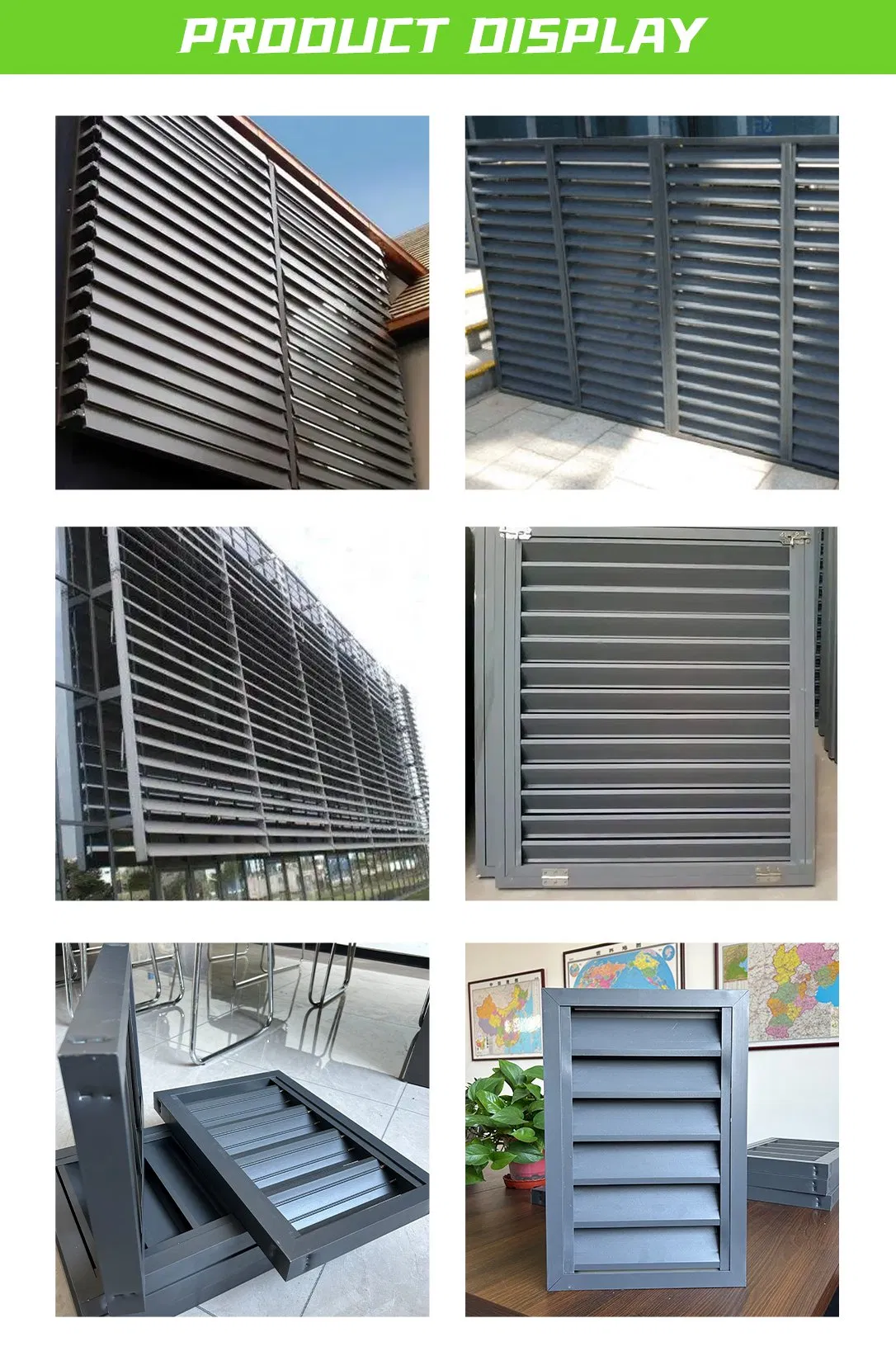 Aluminium Casement Window with Fixed Louver and Clear Glass Panels for Ventilation and Modern Homes