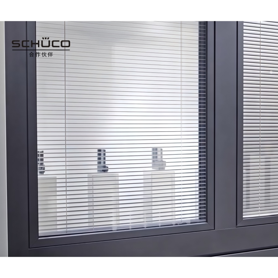 Venetian Blind Composite Aluminum Window with Airtight Waterproof for Modern Architectural