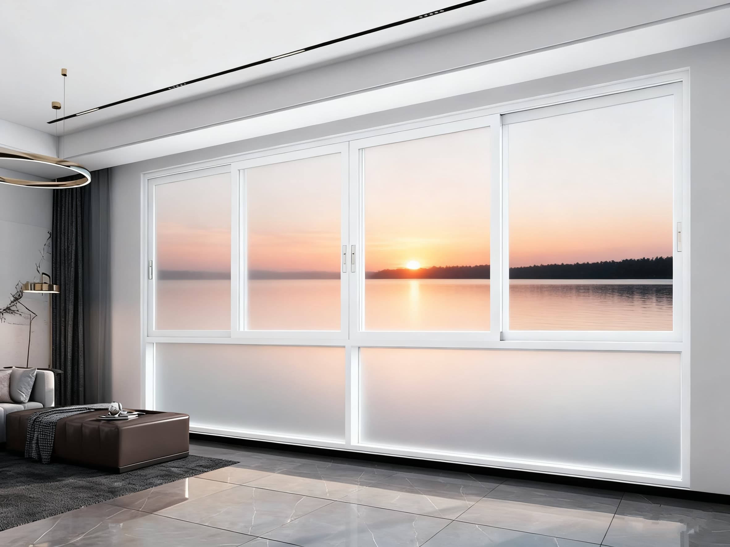 Modern Frame Triple Low-E Glass Aluminum Sliding Window for Residential Use